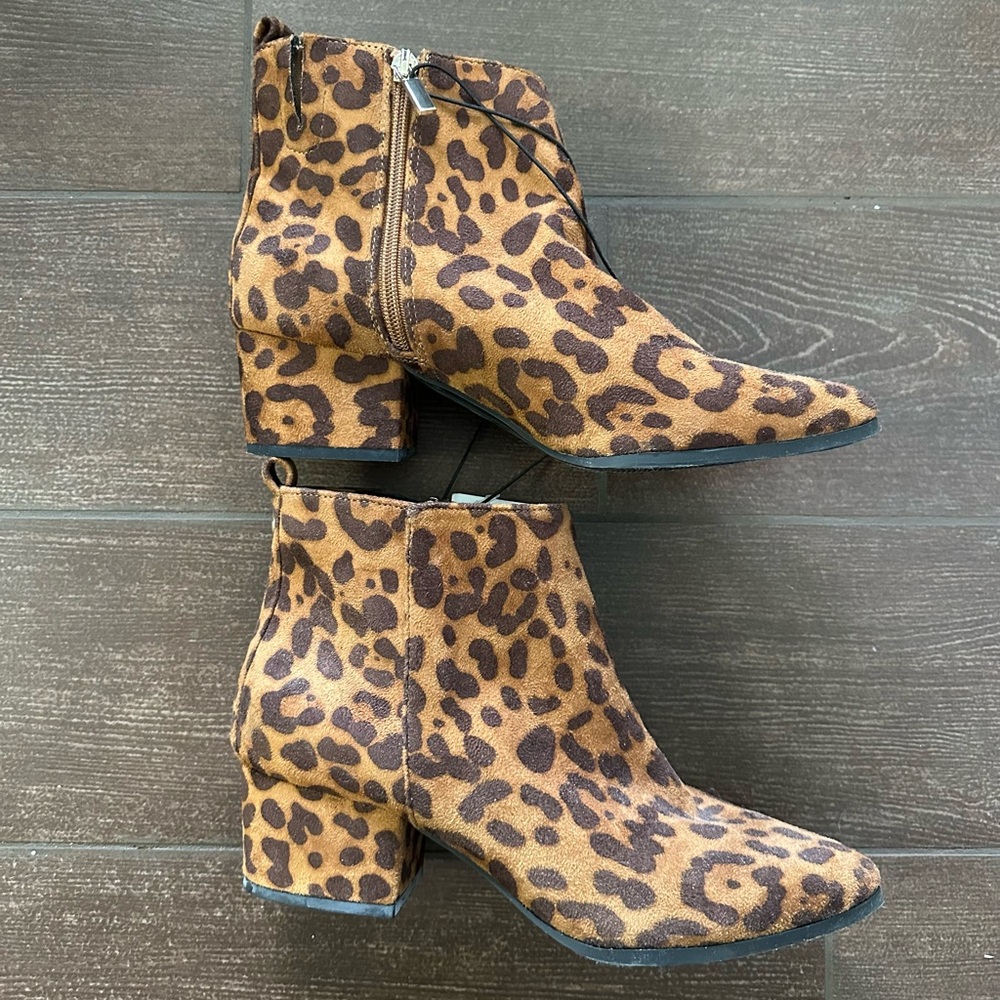 Leopard Print Ankle Boots